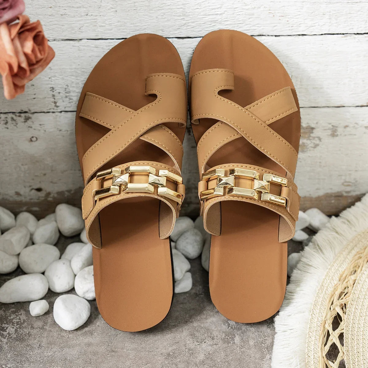 Sandalias Milagros Dorada